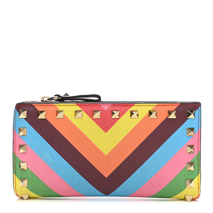 Valentino Garavani Calfskin Rockstud Continental Wallet Multicolor 1 of 15