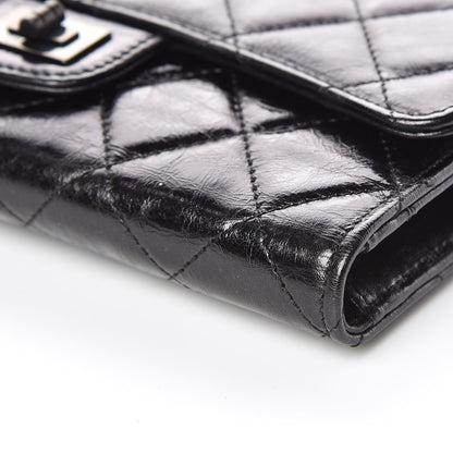 Chanel Glazed Calfskin Quilted Reissue Long Flap Wallet So Black 6 of 10