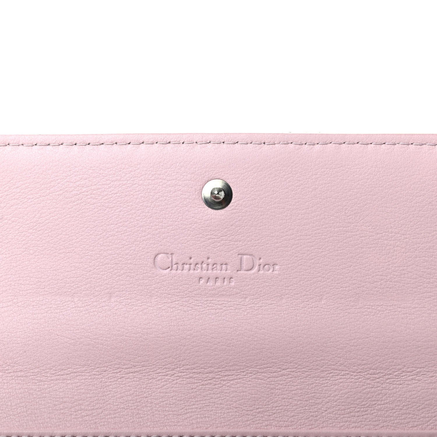 Christian Dior Patent Cannage Rendezvous Chain Wallet Pale Pink 6 of 14