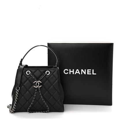 Chanel Caviar Quilted Small CC Bucket Bag Black 11 of 11