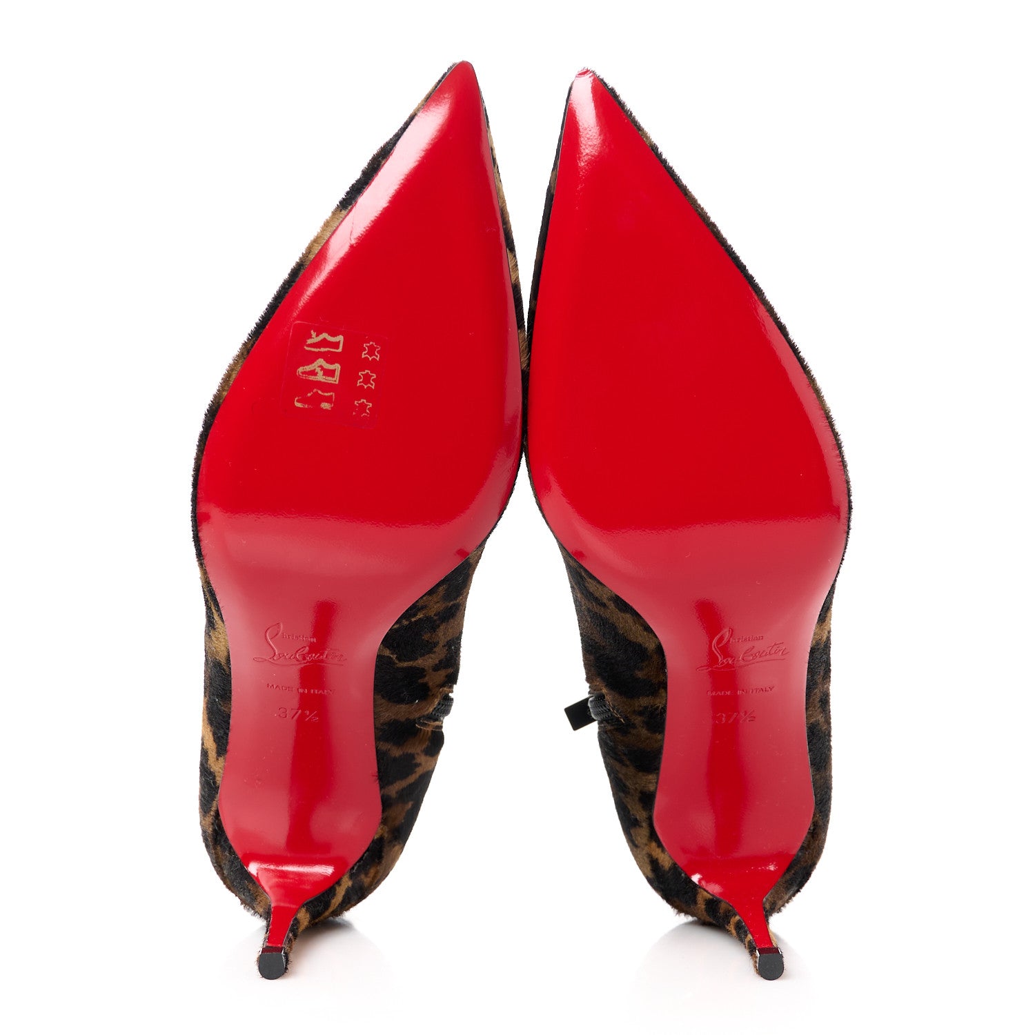 Christian Louboutin Pony Hair Leopard Print So Kate Booty 85 Ankle Boots 37.5 5 of 7