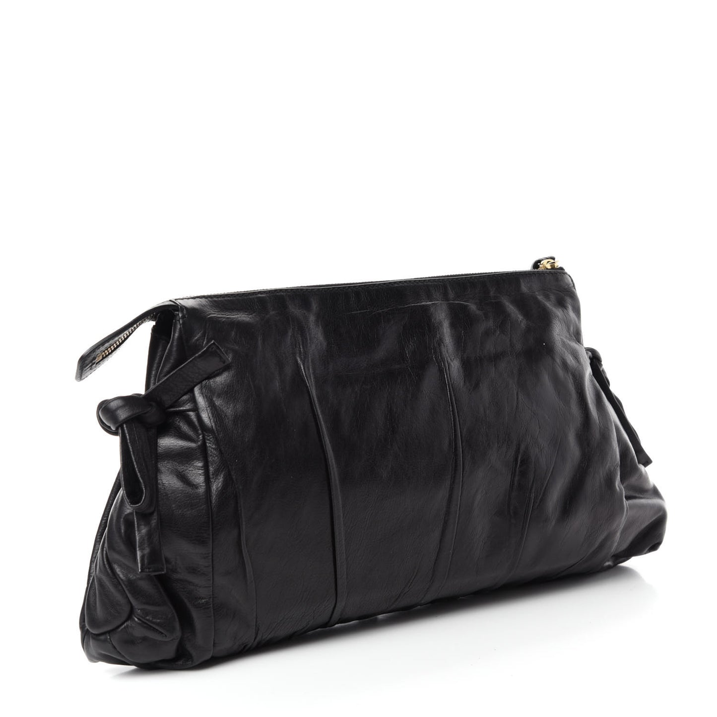 Calfskin Hysteria Large Clutch Black