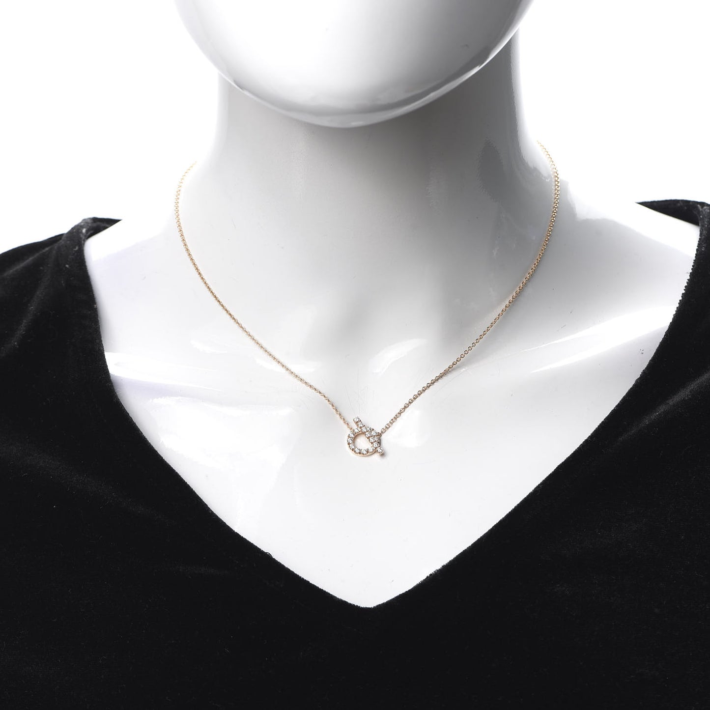 18K Rose Gold Diamond Finesse Pendant Necklace