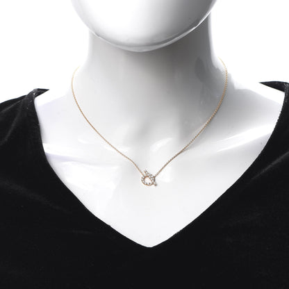 Hermes 18K Rose Gold Diamond Finesse Pendant Necklace 2 of 6