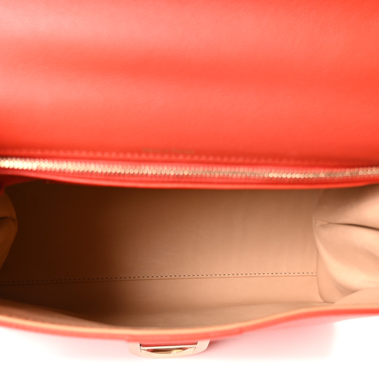 Delvaux Grained Calfskin MM Brillant Satchel Sunset 5 of 10