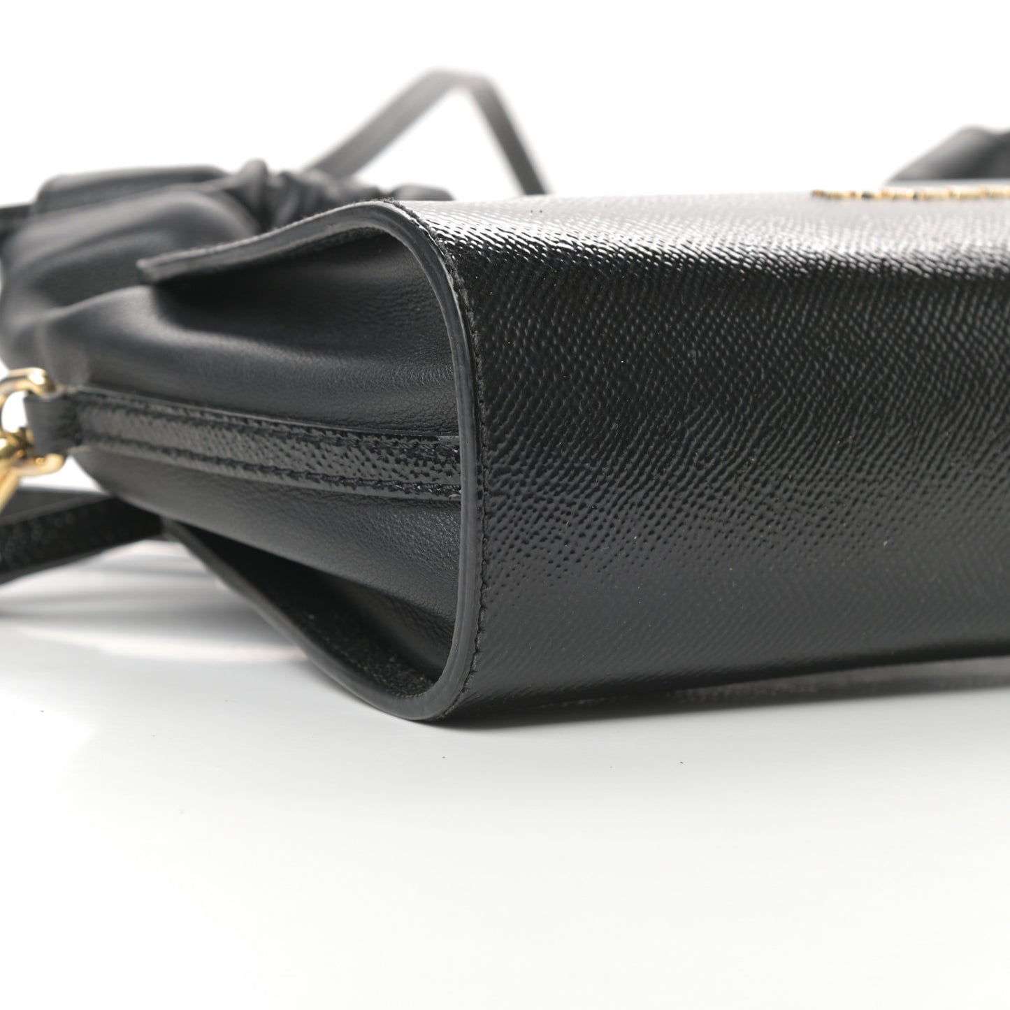Patent Grained Calfskin Little Crush Black