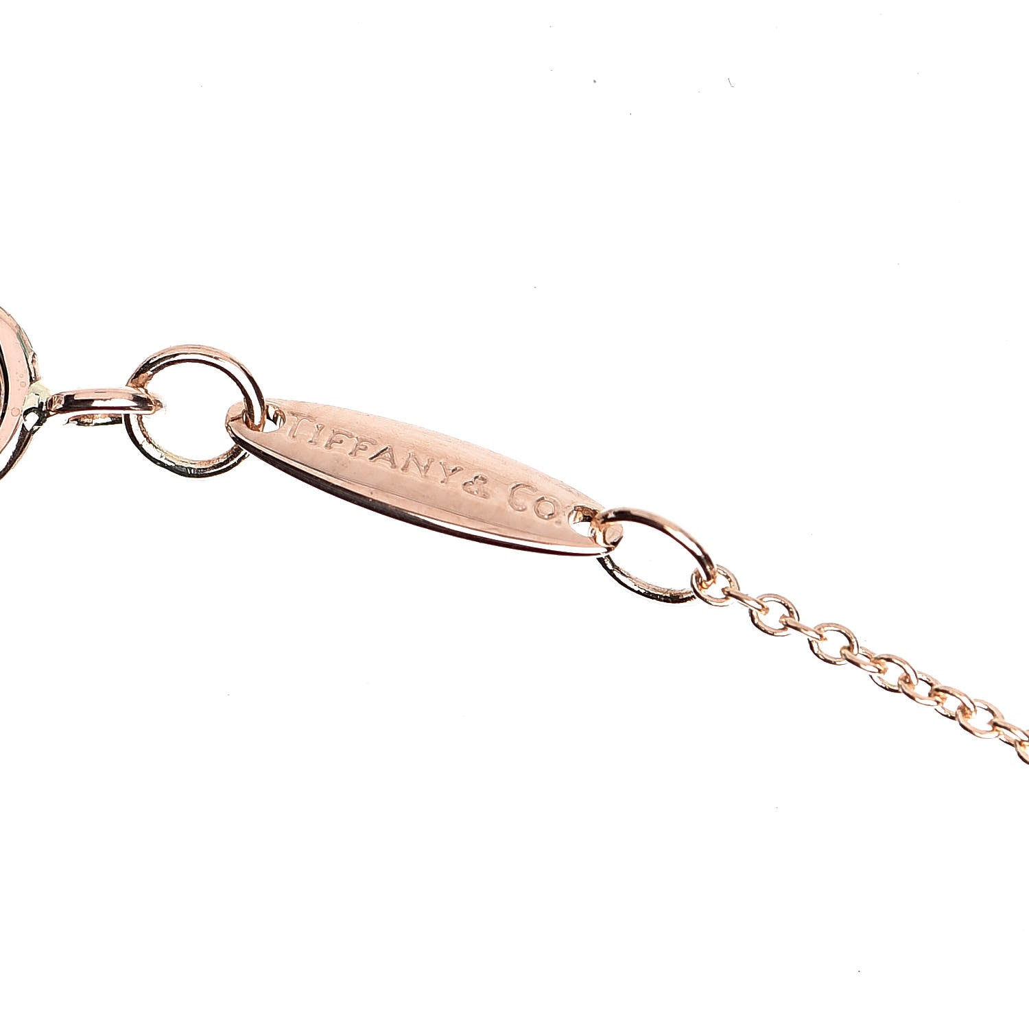 Tiffany 18K Rose Gold Elsa Peretti Letter "A" Pendant Necklace 8 of 9