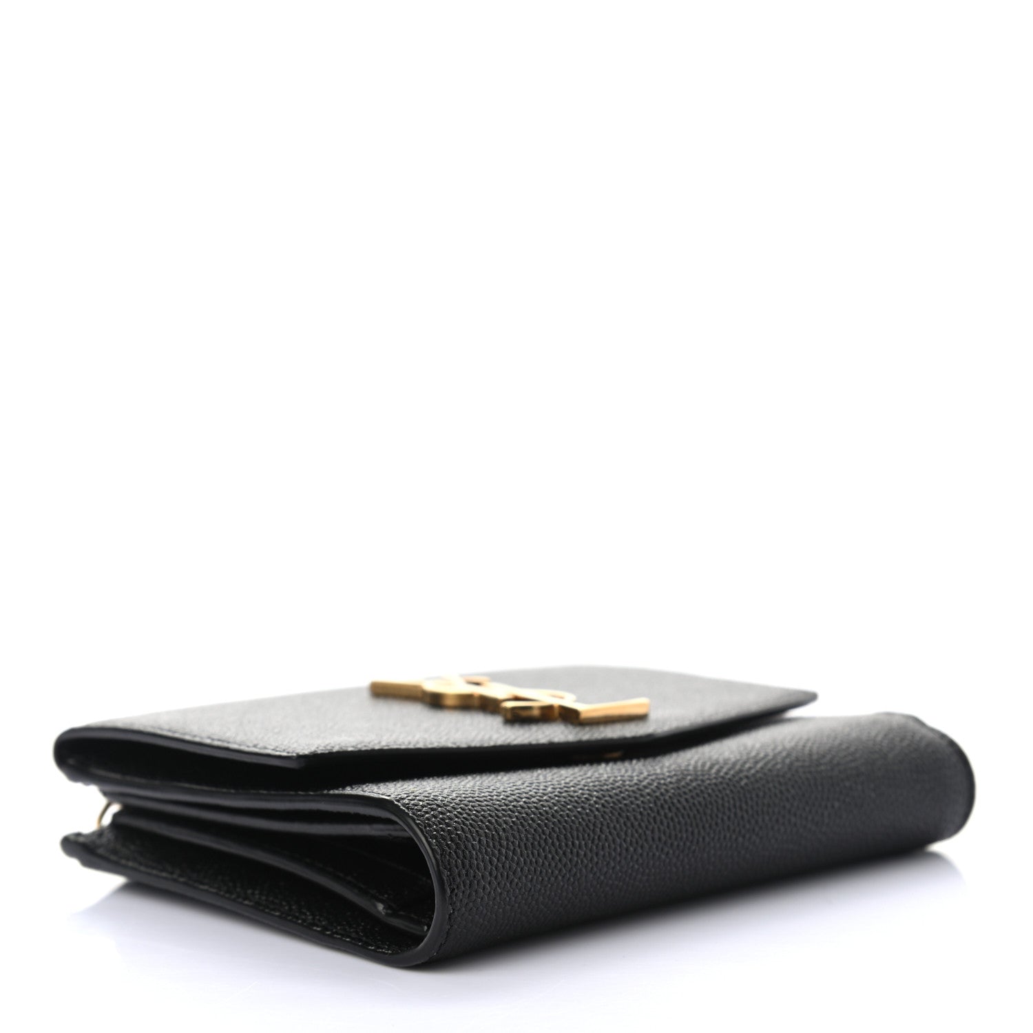 Saint Laurent Grain De Poudre Monogram Bi-Fold Wallet Black 4 of 8