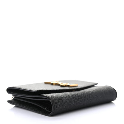 Saint Laurent Grain De Poudre Monogram Bi-Fold Wallet Black 4 of 8