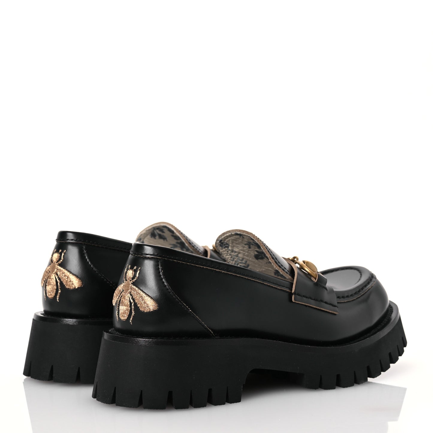 Cordovan Lux Womens Harald Horsebit 25mm Platform Loafers 35.5 Black