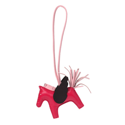 Hermes Milo Lambskin Grigri Rodeo Pegase Horse Bag Charm PM Framboise Rose Sakura Rouge Sellier 1 of 4