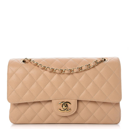 Chanel Caviar Quilted Medium Double Flap Beige Clair 1 of 8