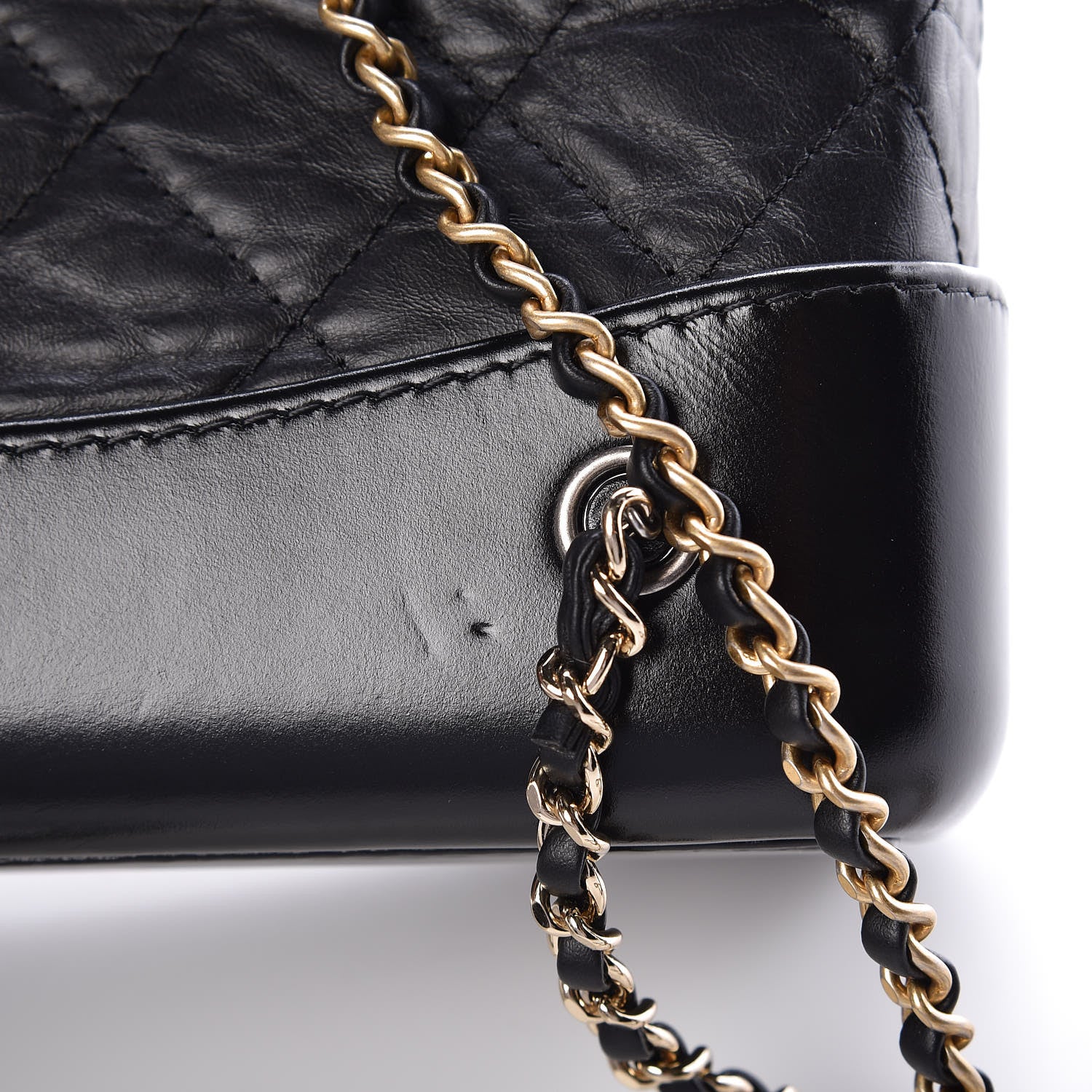 Chanel Aged Calfskin Quilted Small Gabrielle Backpack Black 11 of 12