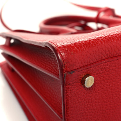 Saint Laurent Grained Calfskin Small Sac De Jour Lipstick Red 12 of 25