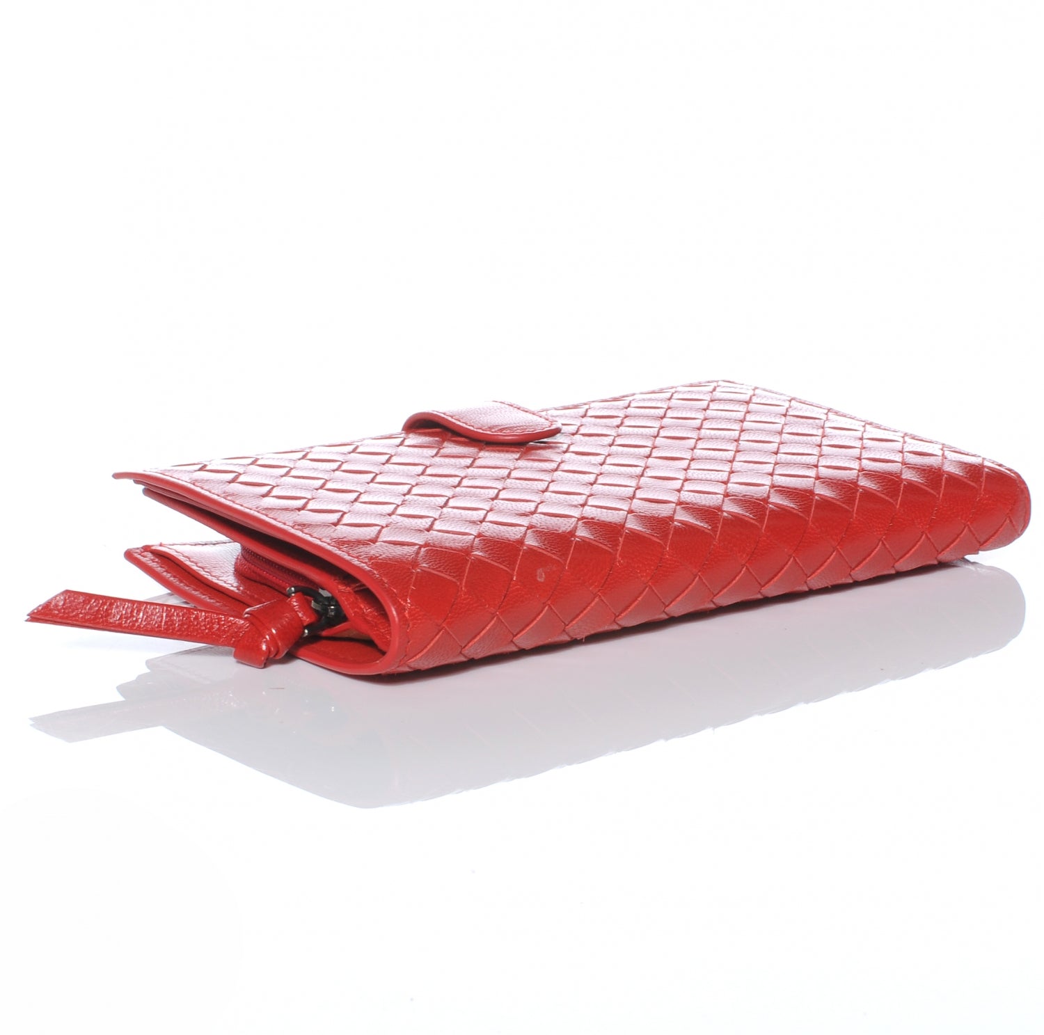 Bottega Veneta Nappa Intrecciato Continental Snap Wallet Fever 4 of 8