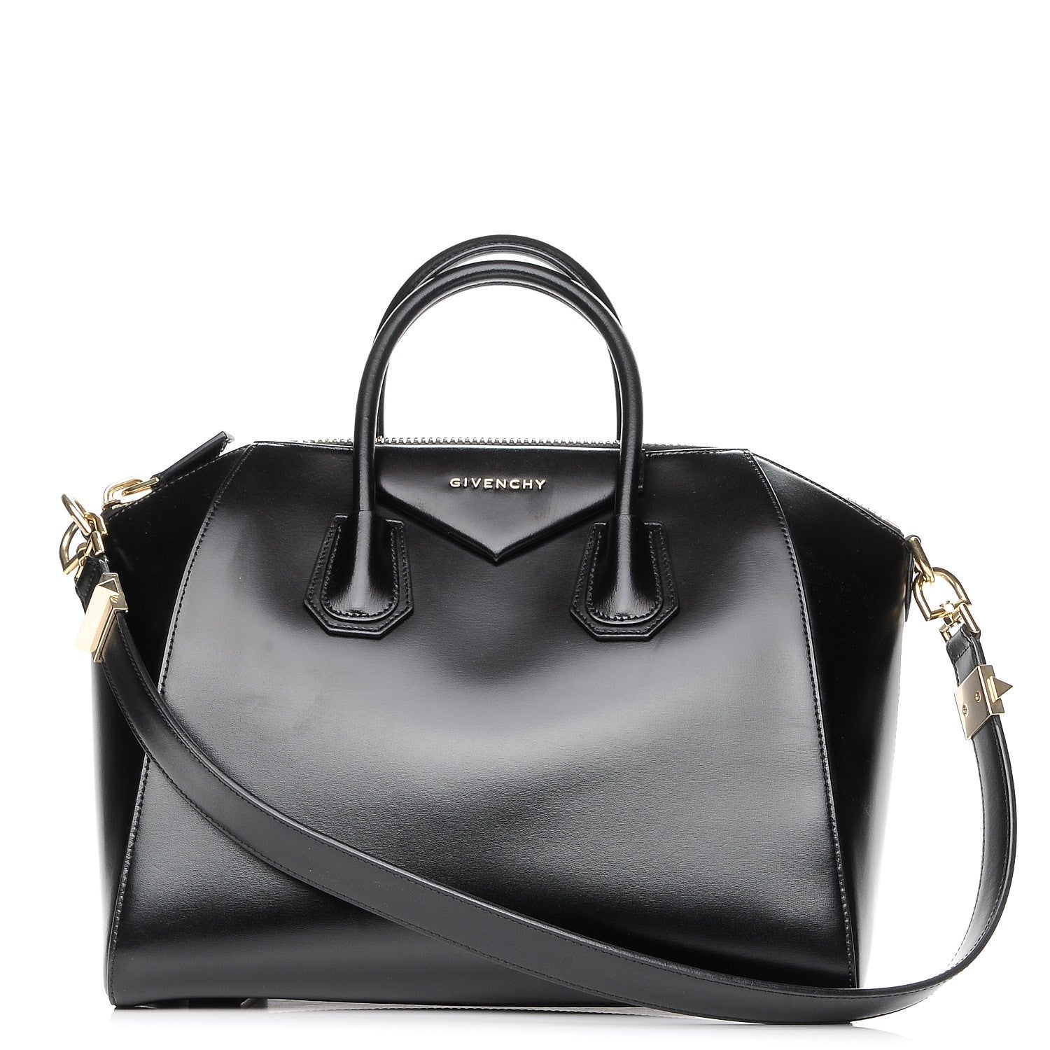 Givenchy Shiny Lord Calfskin Medium Antigona Black 1 of 8