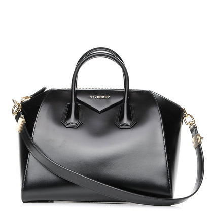 Givenchy Shiny Lord Calfskin Medium Antigona Black 1 of 8