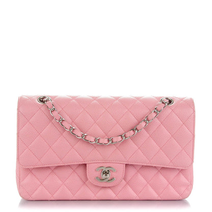 Chanel Caviar Quilted Medium Double Flap Pink 1 of 8