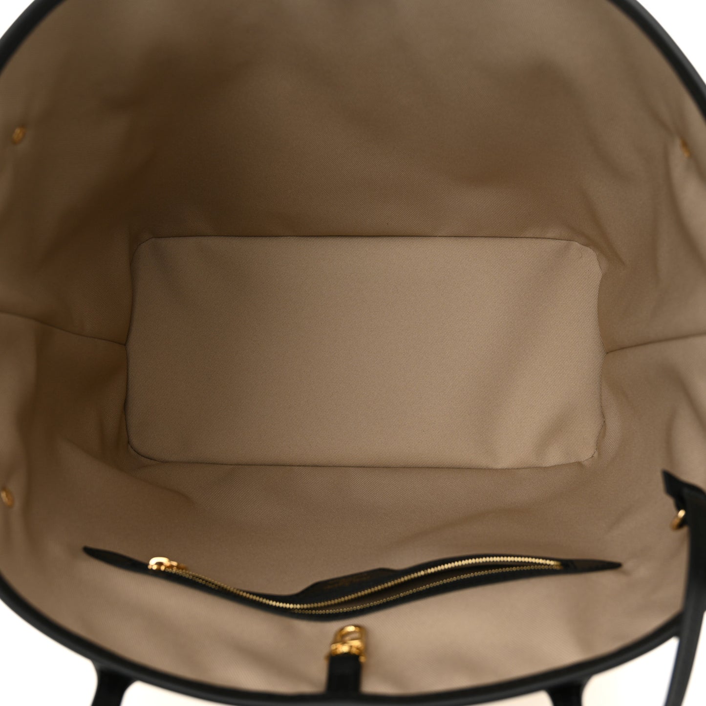 Cotton Monogram Embroidered Neverfull MM Beige Black