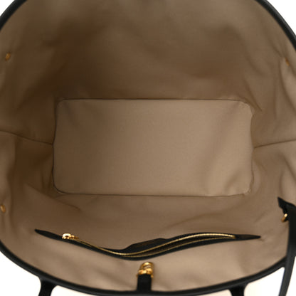 Louis Vuitton Cotton Monogram Embroidered Neverfull MM Beige Black 6 of 10