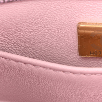 Chanel Metallic Caviar Quilted Small Coco Handle Flap Light Pink 7 of 12