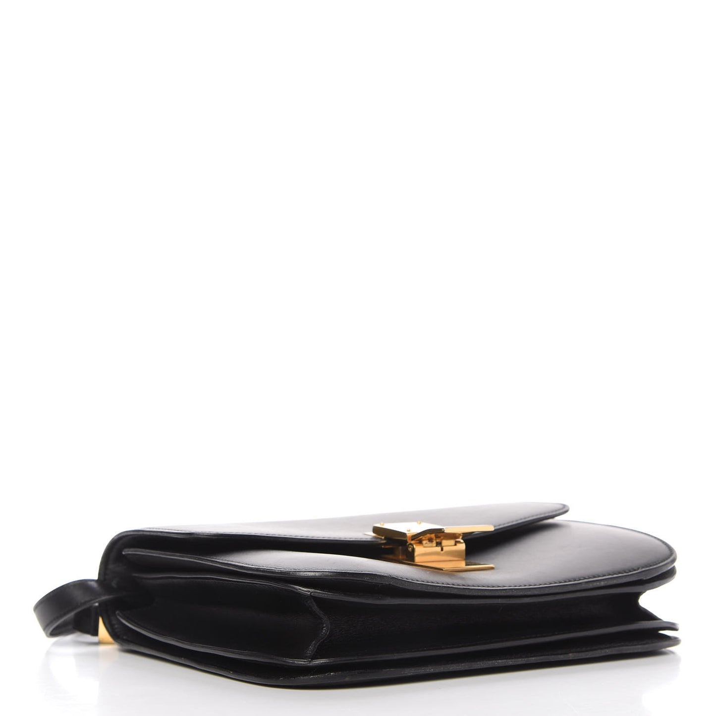 Box Calfskin Medium Classic Box Flap Bag Black
