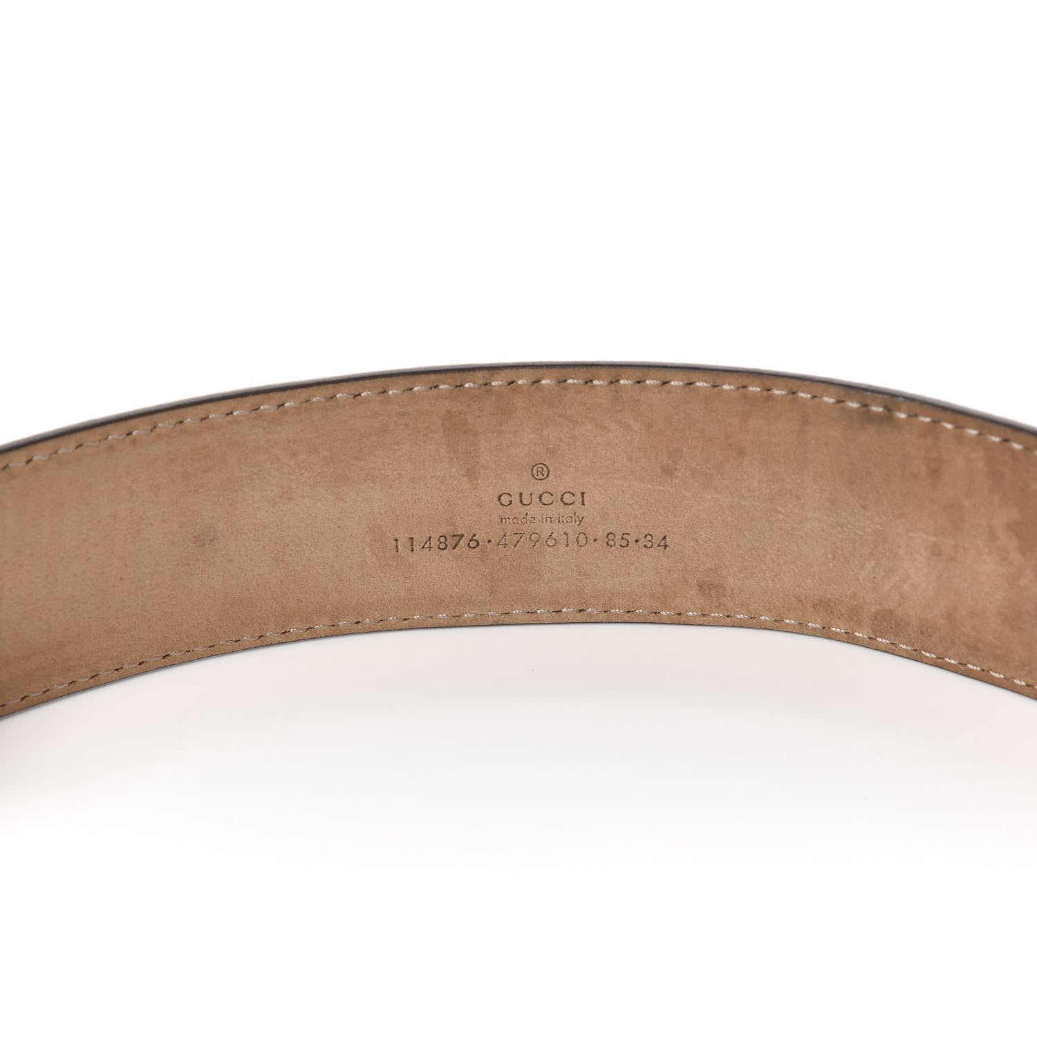 Gucci Imprime Monogram Interlocking G Belt 85 34 Champagne 5 of 6