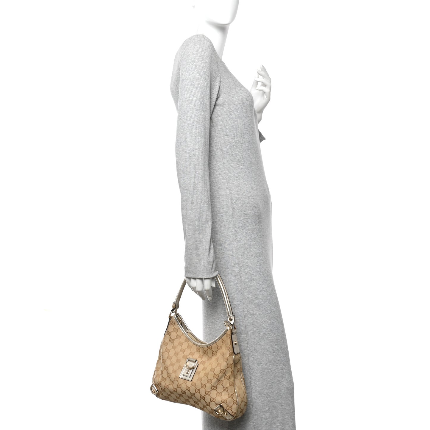 Monogram Medium Abbey D Ring Hobo Off White