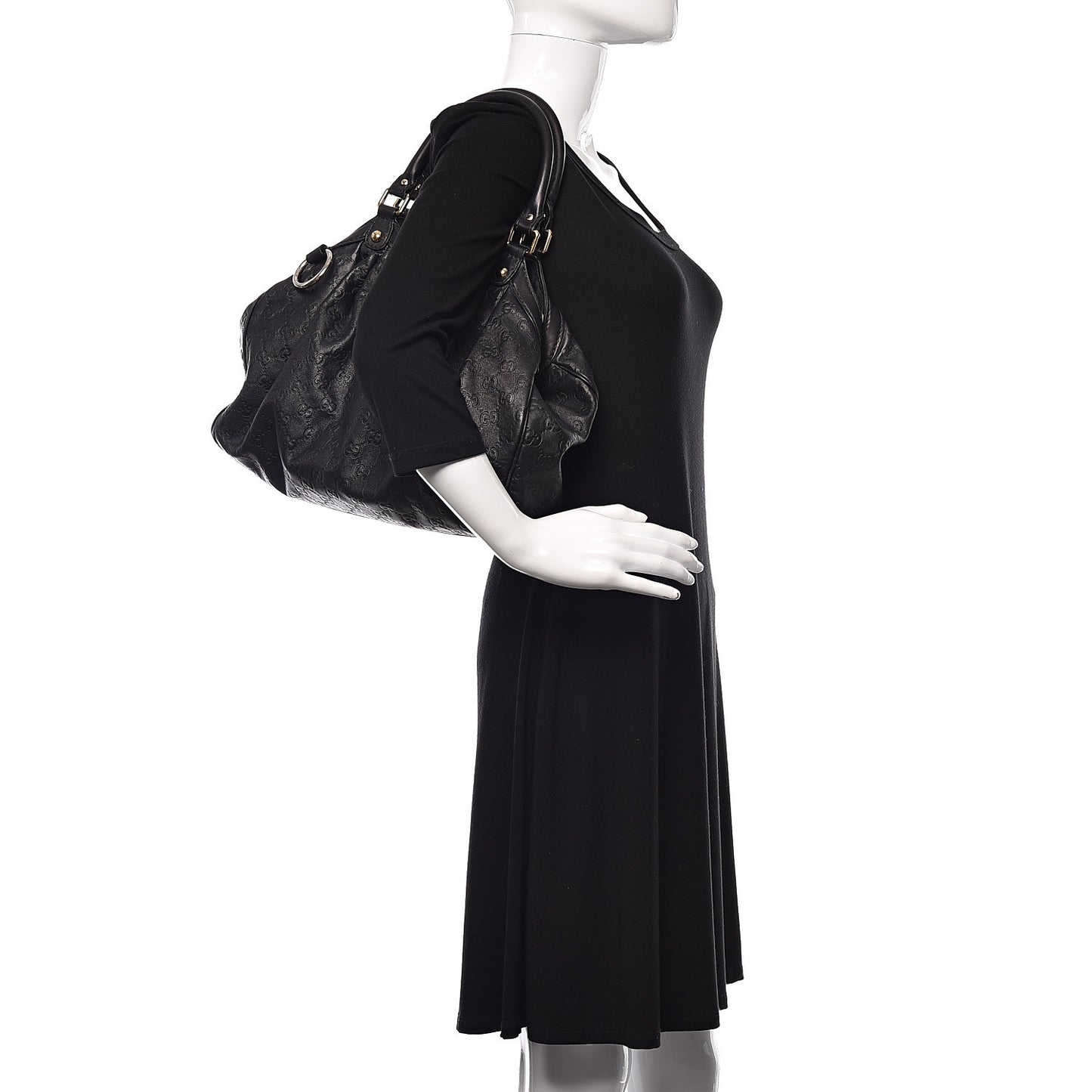 Guccissima Medium Sukey Tote Black