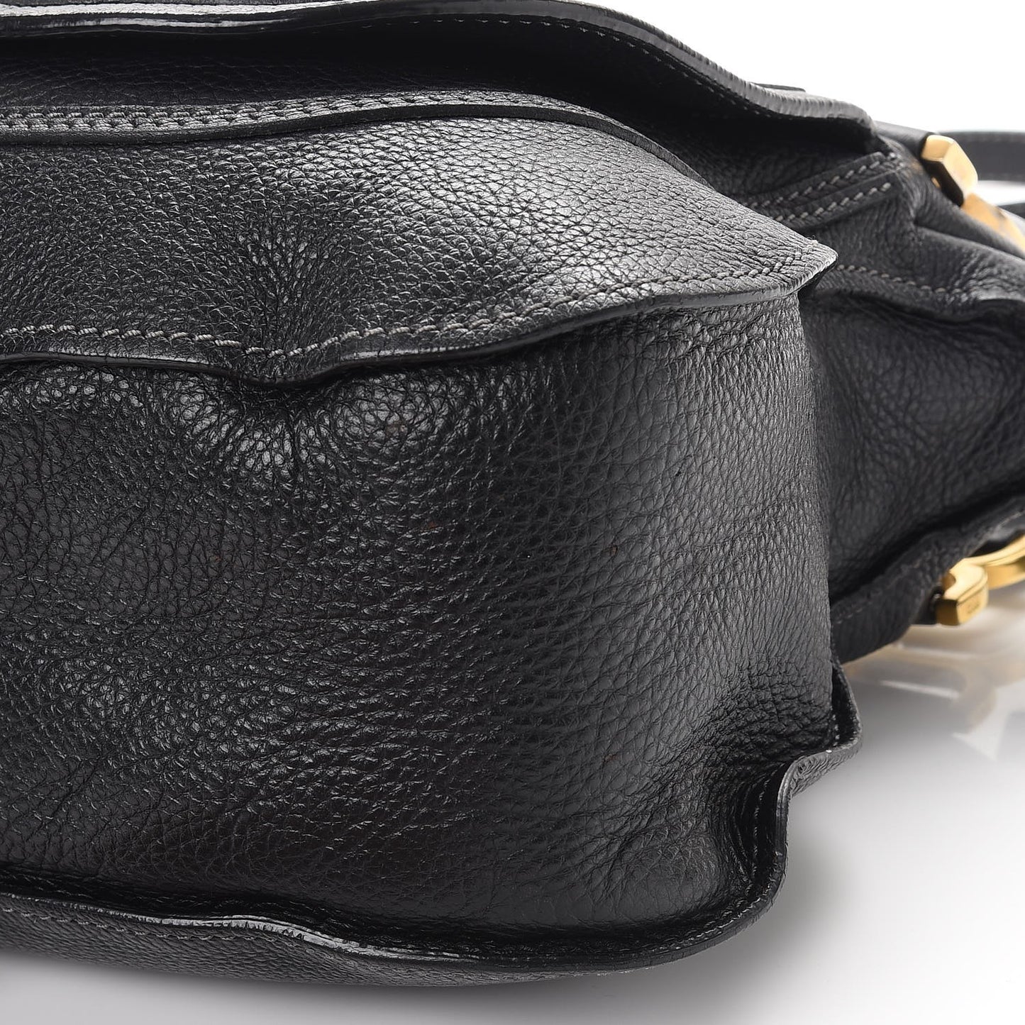 Calfskin Medium Marcie Satchel Black