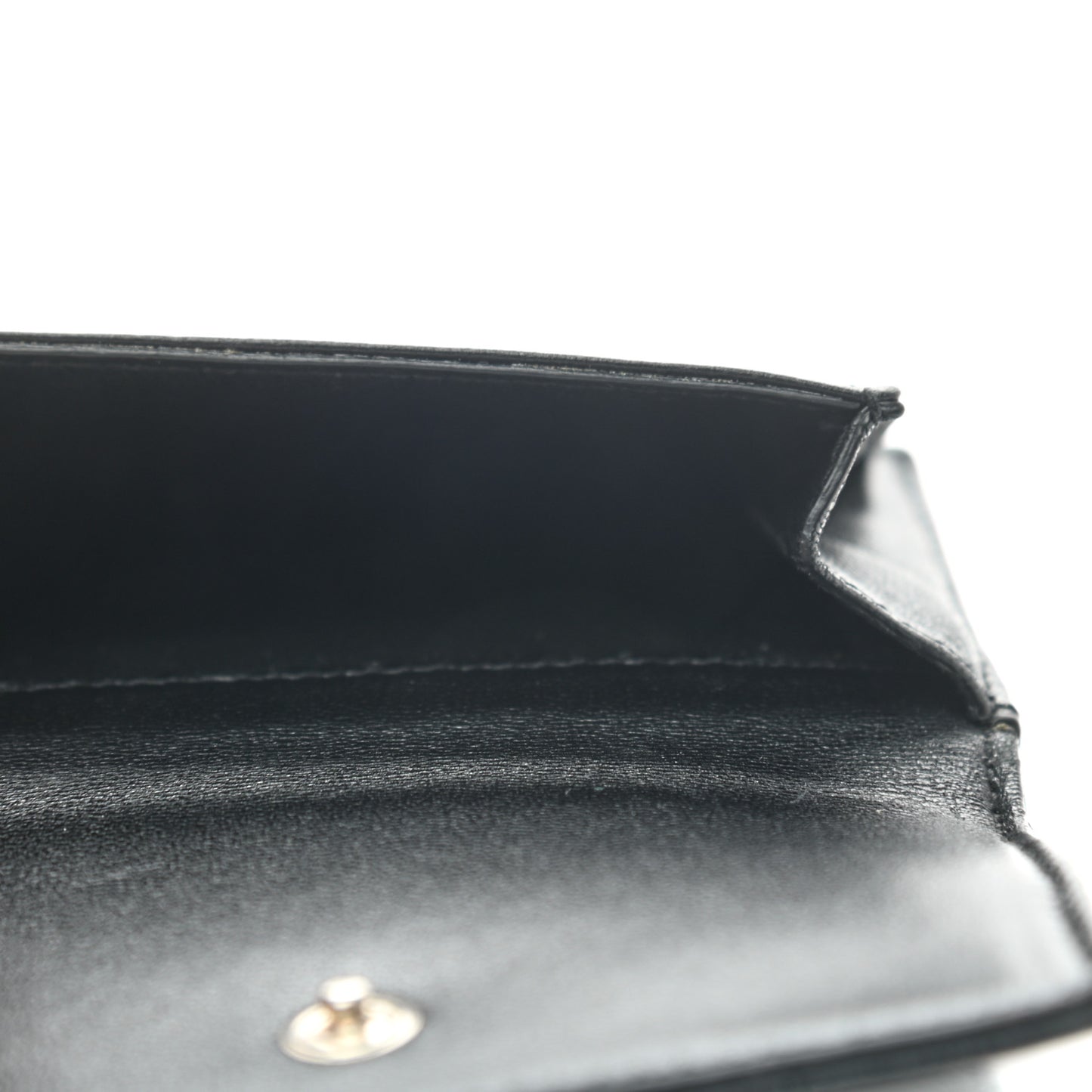 Lambskin Y Quilted Monogram Loulou Tiny Wallet Black