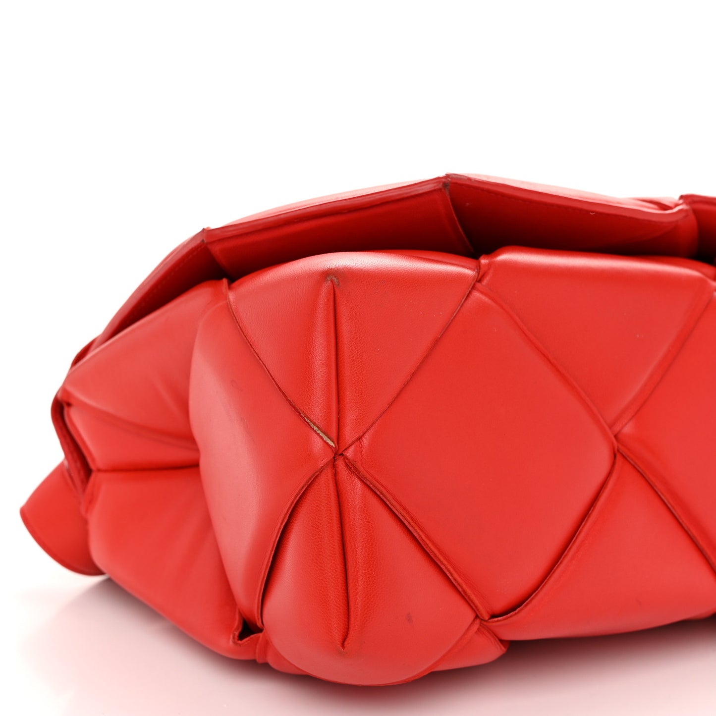 Nappa Intreccio Padded Top Handle Shoulder Bag Nail Polish