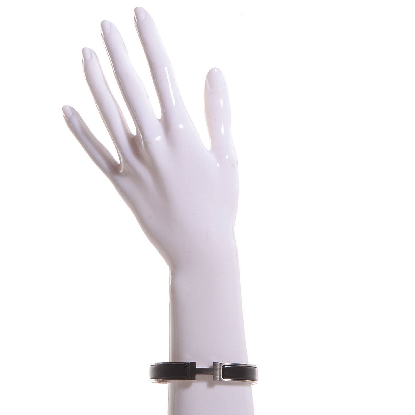 Matte Enamel Narrow Clic Clac HH Bracelet GM Black