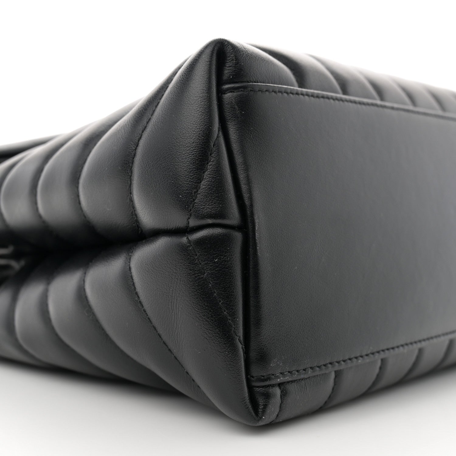 Saint Laurent Calfskin Y Quilted Monogram Medium Loulou Chain Satchel Black 9 of 11