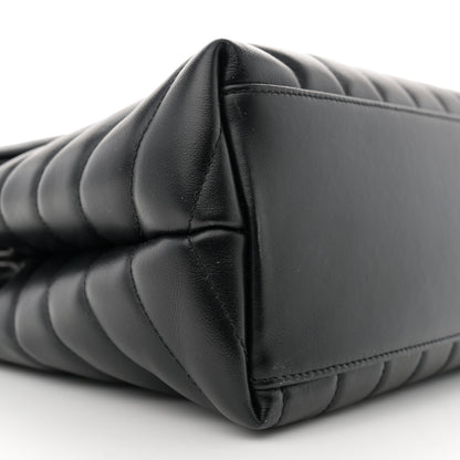 Saint Laurent Calfskin Y Quilted Monogram Medium Loulou Chain Satchel Black 9 of 11