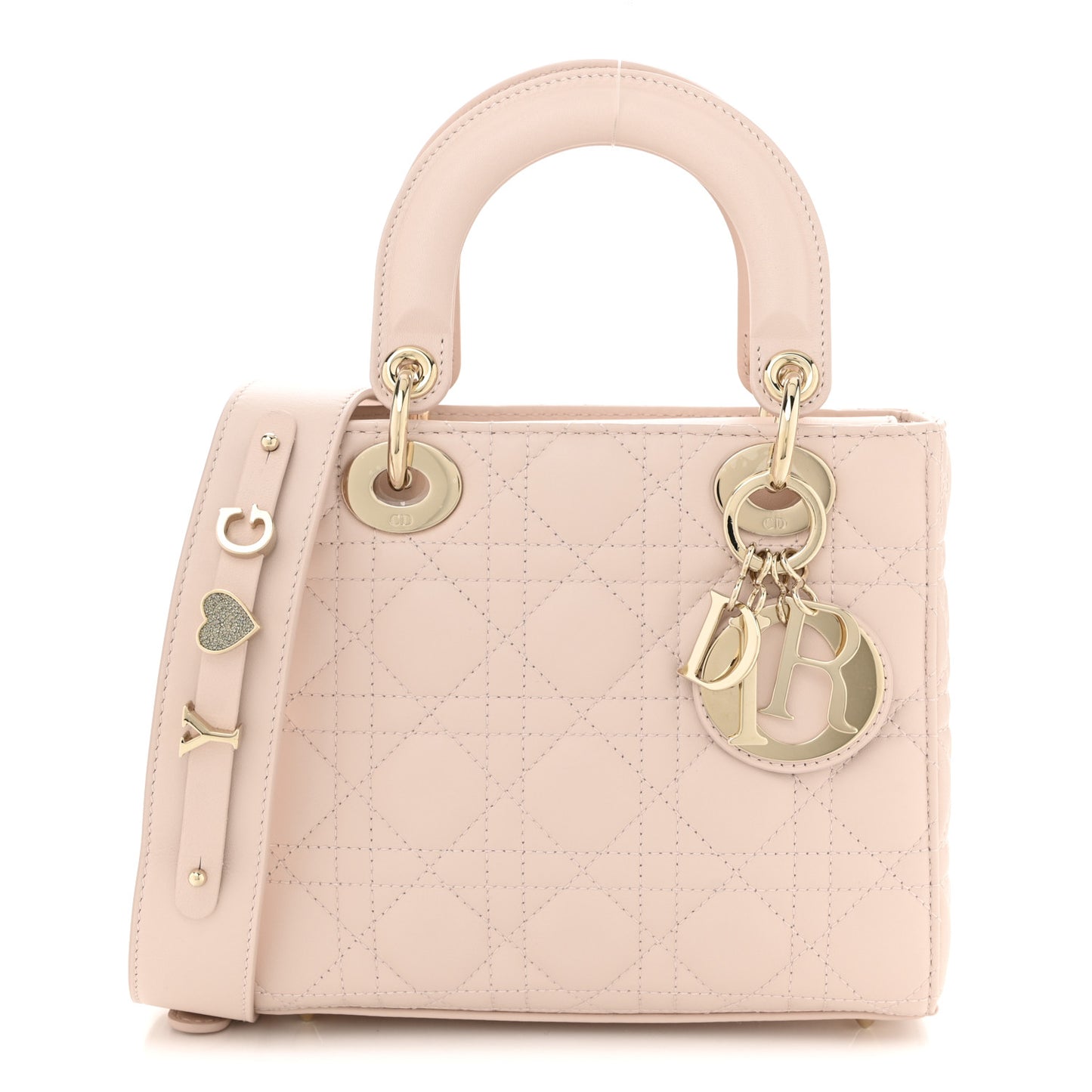 Lambskin Cannage Small My ABCDior Lady Dior Rose Poudre
