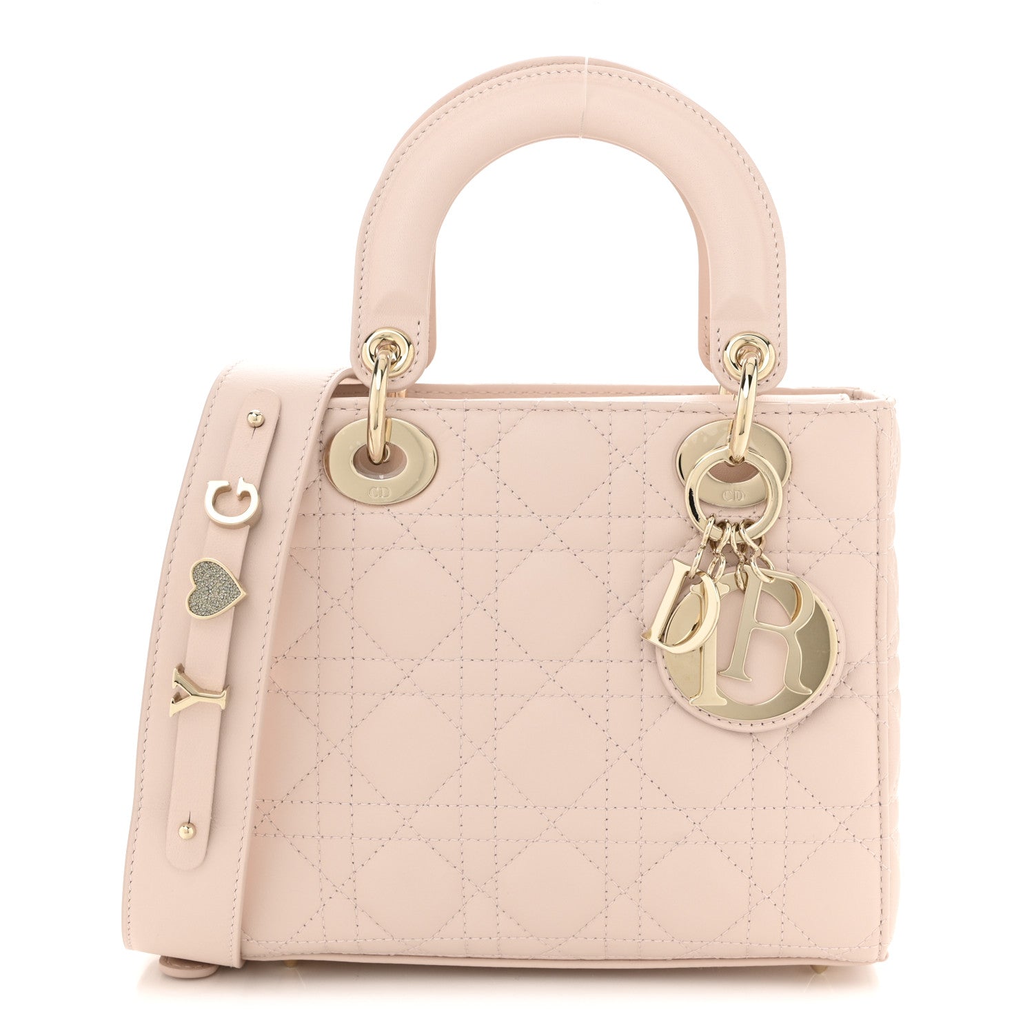 Christian Dior Lambskin Cannage Small My ABCDior Lady Dior Rose Poudre 1 of 10