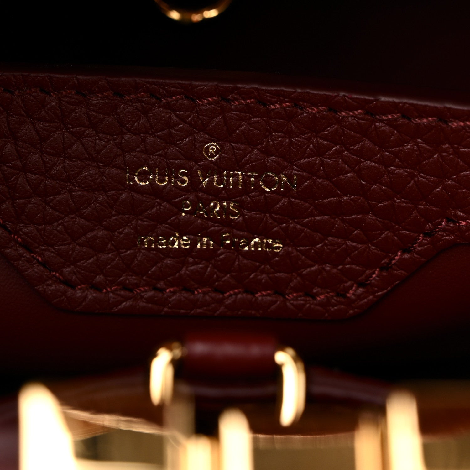 Louis Vuitton Taurillon Belted Capucines BB Bordeaux Arizona 6 of 9