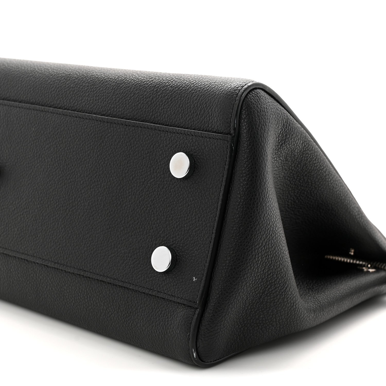 Saint Laurent Grained Calfskin Medium Cabas Rive Gauche Black 10 of 11