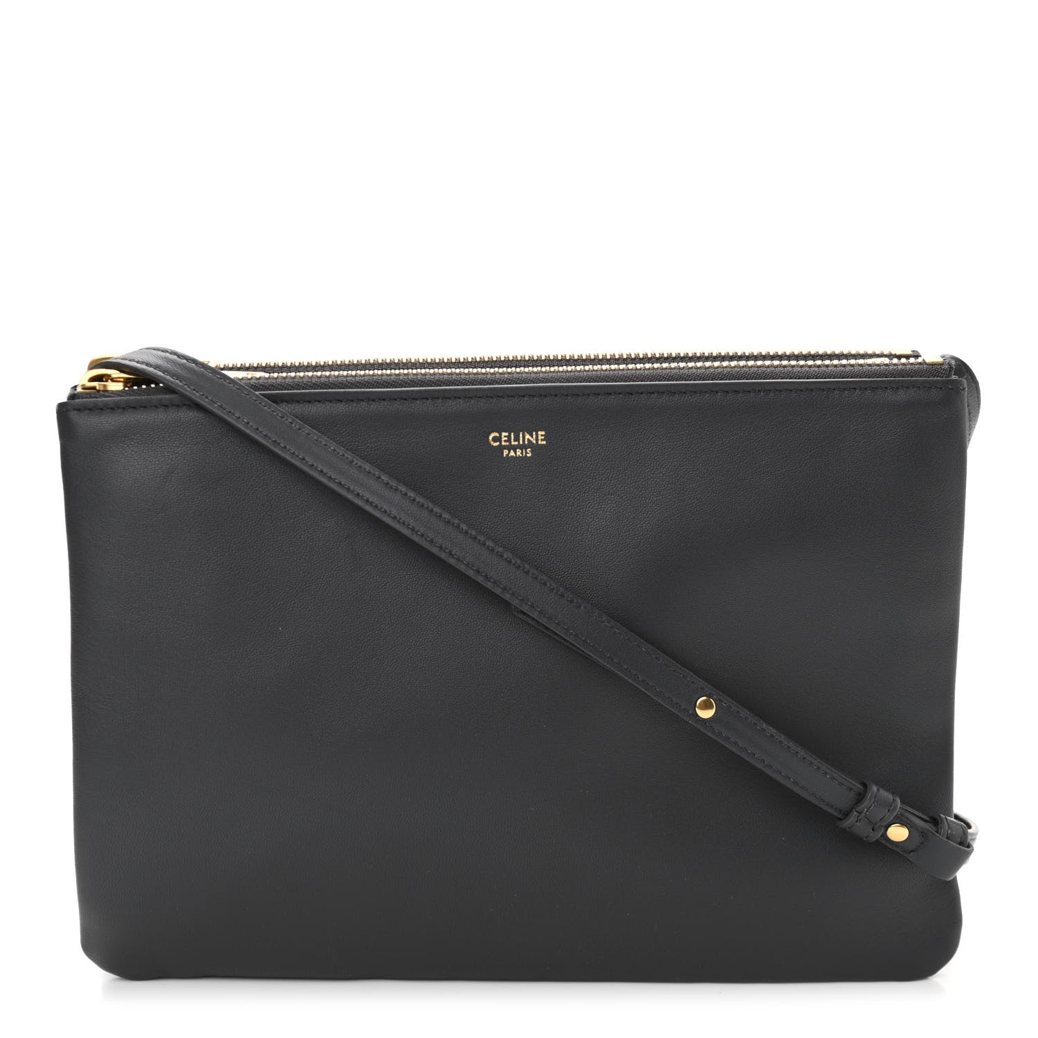 Celine Lambskin Small Trio Crossbody Bag Medium Grey 1 of 12