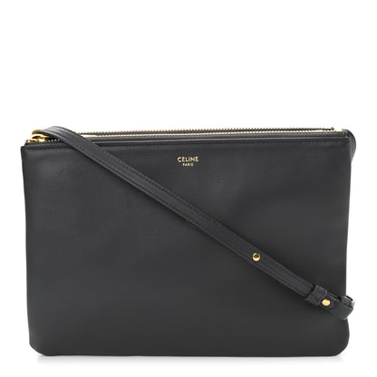 Celine Lambskin Small Trio Crossbody Bag Medium Grey 1 of 12