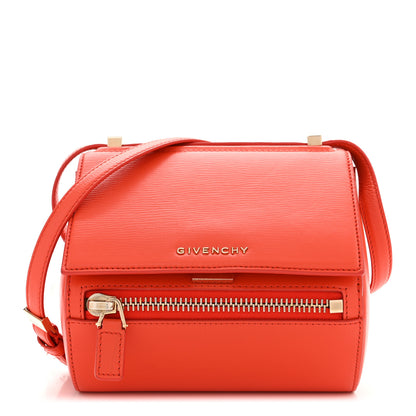 Givenchy Textured Calfskin Mini Pandora Box Crossbody Bag Orange 1 of 10