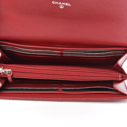 Chanel Caviar Quilted Large Flap Wallet Red 5 of 11