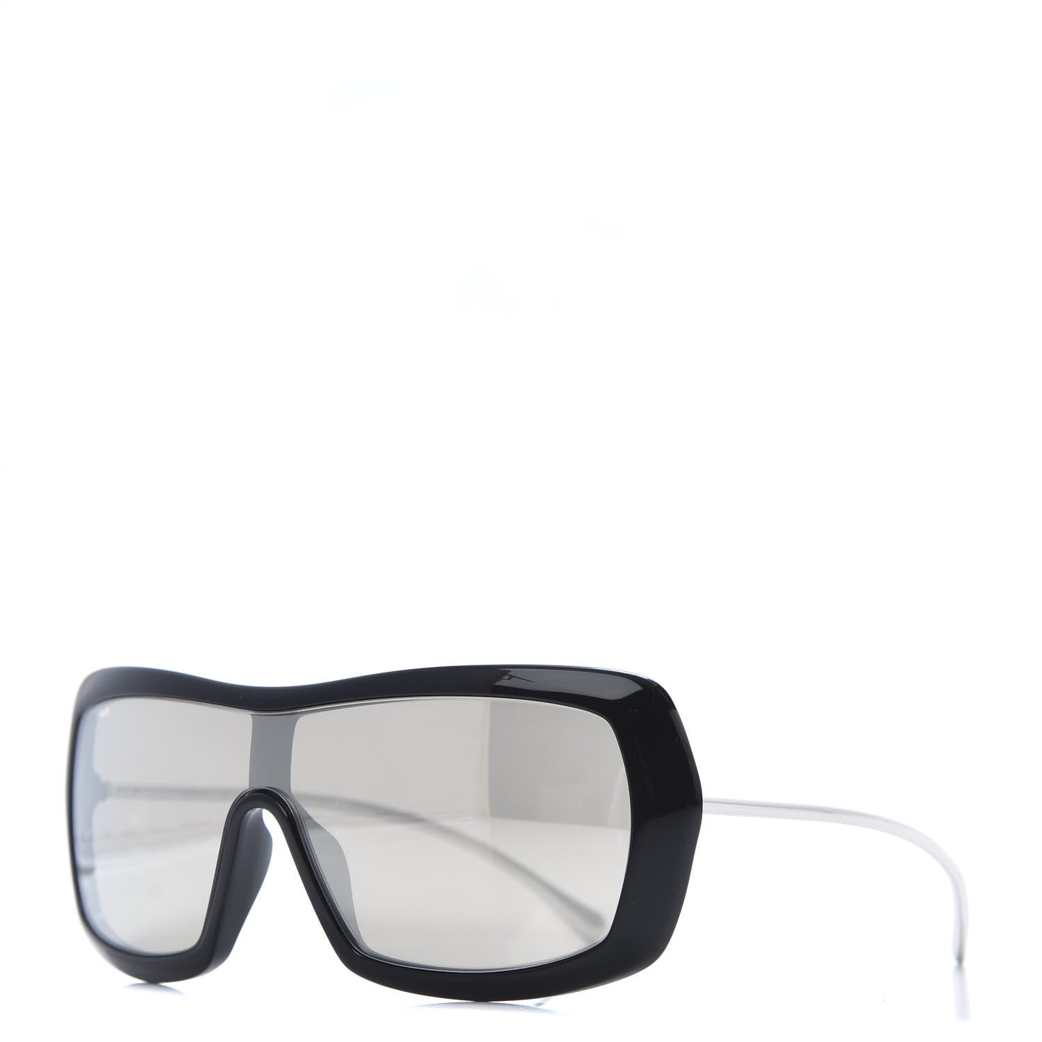 Chanel Acetate Metal Shield Sunglasses 71336 Black 1 of 8