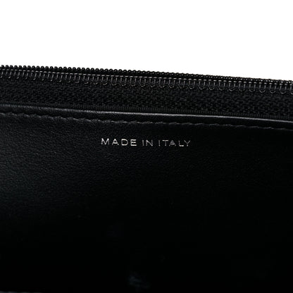Chanel Lambskin Camellia Embossed Wallet on Chain WOC Black 7 of 14