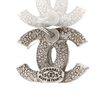 Chanel Crystal Mini Timeless CC Earrings Silver 4 of 4