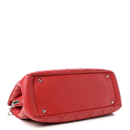 Chanel Caviar Quilted Timeless CC Shopping Tote Red 4 of 10