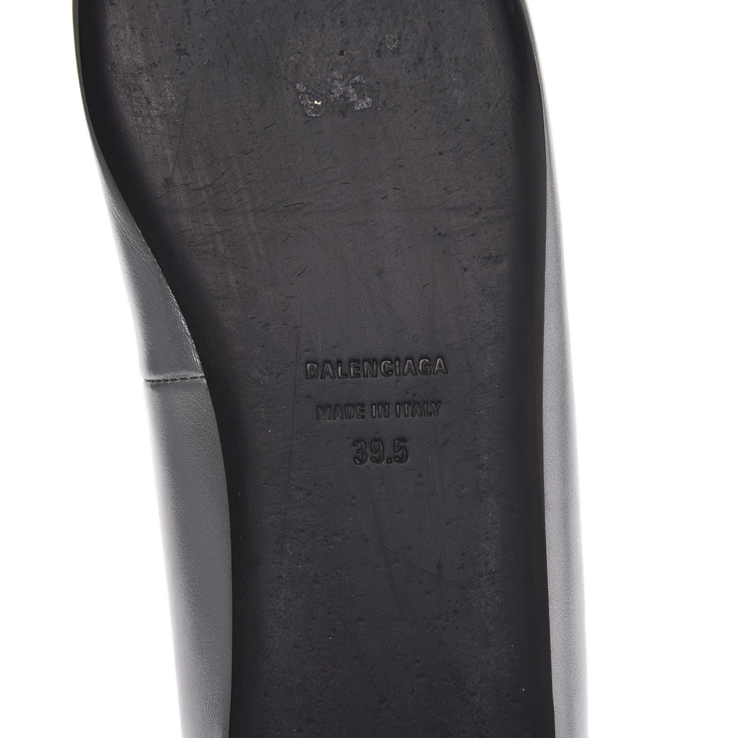 Balenciaga Metallic Calfskin BB Knife Pointy Toe Ballerina Flats 39.5 Silver Hardware 8 of 9