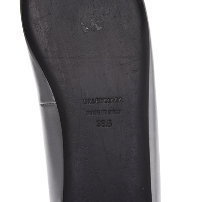 Balenciaga Metallic Calfskin BB Knife Pointy Toe Ballerina Flats 39.5 Silver Hardware 8 of 9