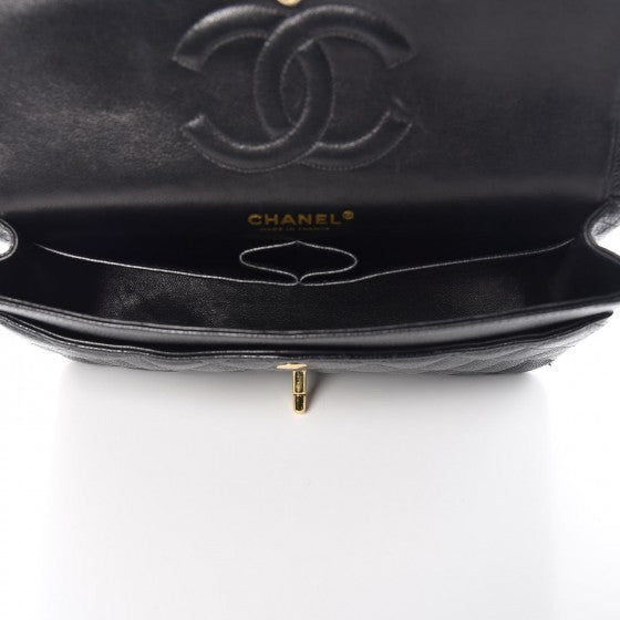Chanel Caviar Quilted Medium Double Flap Black 6 of 10